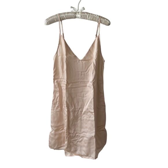 ETTITUDE Sateen Slip Dress Bamboo Oat small New in Box - Picture 3 of 13